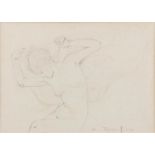 Armand RASSENFOSSE (1862-1934) 'Nude' pencil on paper. (W:22 x H:16 cm)