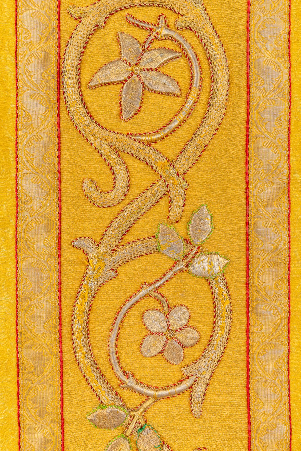 Three Roman Chasubles, Three Stola, thick gold thread embroideries. - Image 9 of 28