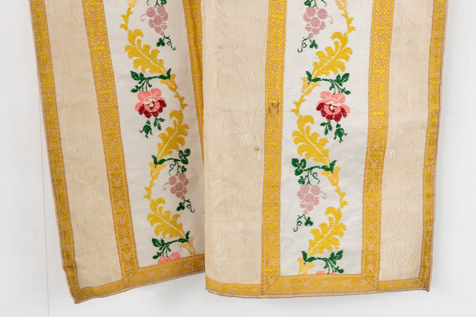 Four Dalmatics, Two Roman Chasubles, A stola and Chalice Veil, finished with embroideries. - Image 40 of 59