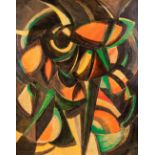 René MELS (1909-1977) 'Abstract' oil on panel. (W:40 x H:50 cm)