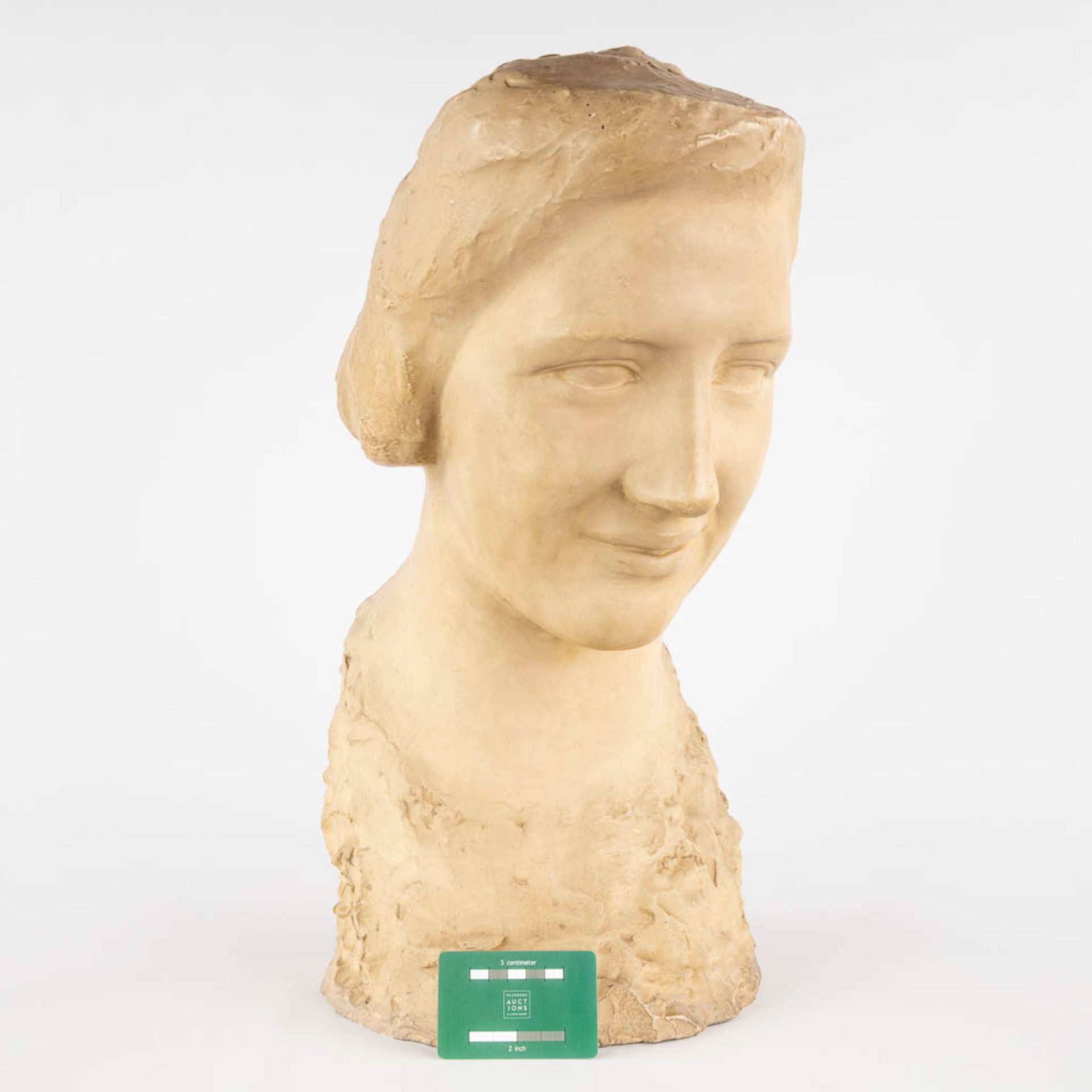 George MINNE (1866-1941) 'Bust of a Lady' patinated plaster. 1927. (D:30 x W:28 x H:52 cm) - Bild 2 aus 12