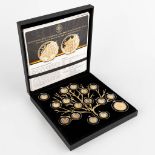 The Royal Belgian Family Tree, 16 gold coins, 14kt. 23,5g. 585/1000.