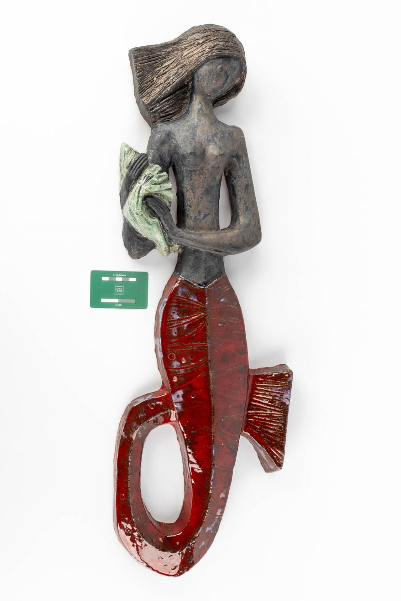 Rogier VANDEWEGHE (1923-2020) 'Mermaid' glazed ceramics for Amphora. (L:8 x W:25 x H:82 cm) - Image 2 of 11