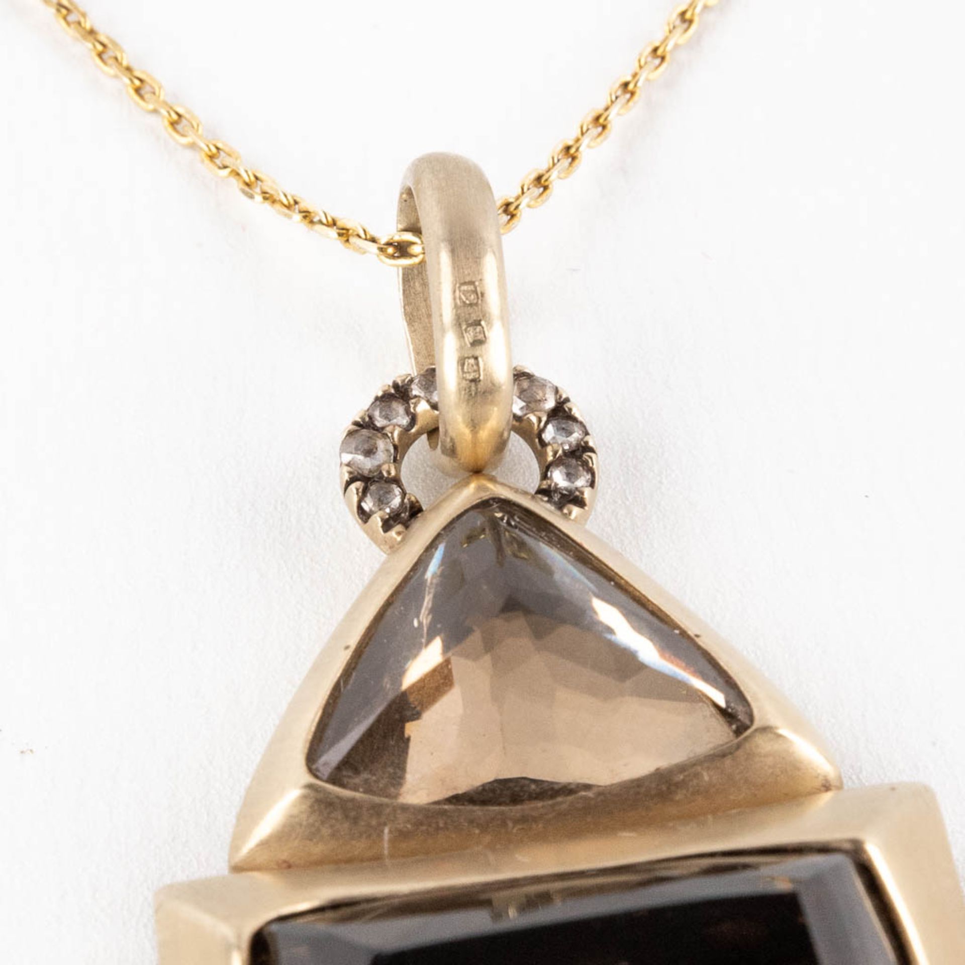 H. Stern, An antique pendant with necklace, Brown Topaz, Diamonds and 18ct yellow gold with gilt sil - Image 6 of 11