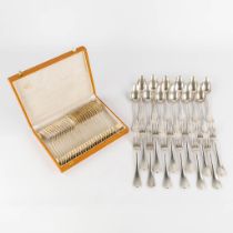 Delheid, a set of 48 pieces of silver cutlery. 800/1000. 2442g.