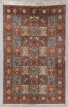 An Oriental hand-made carpet, Ghoum. (L:208 x W:137 cm)