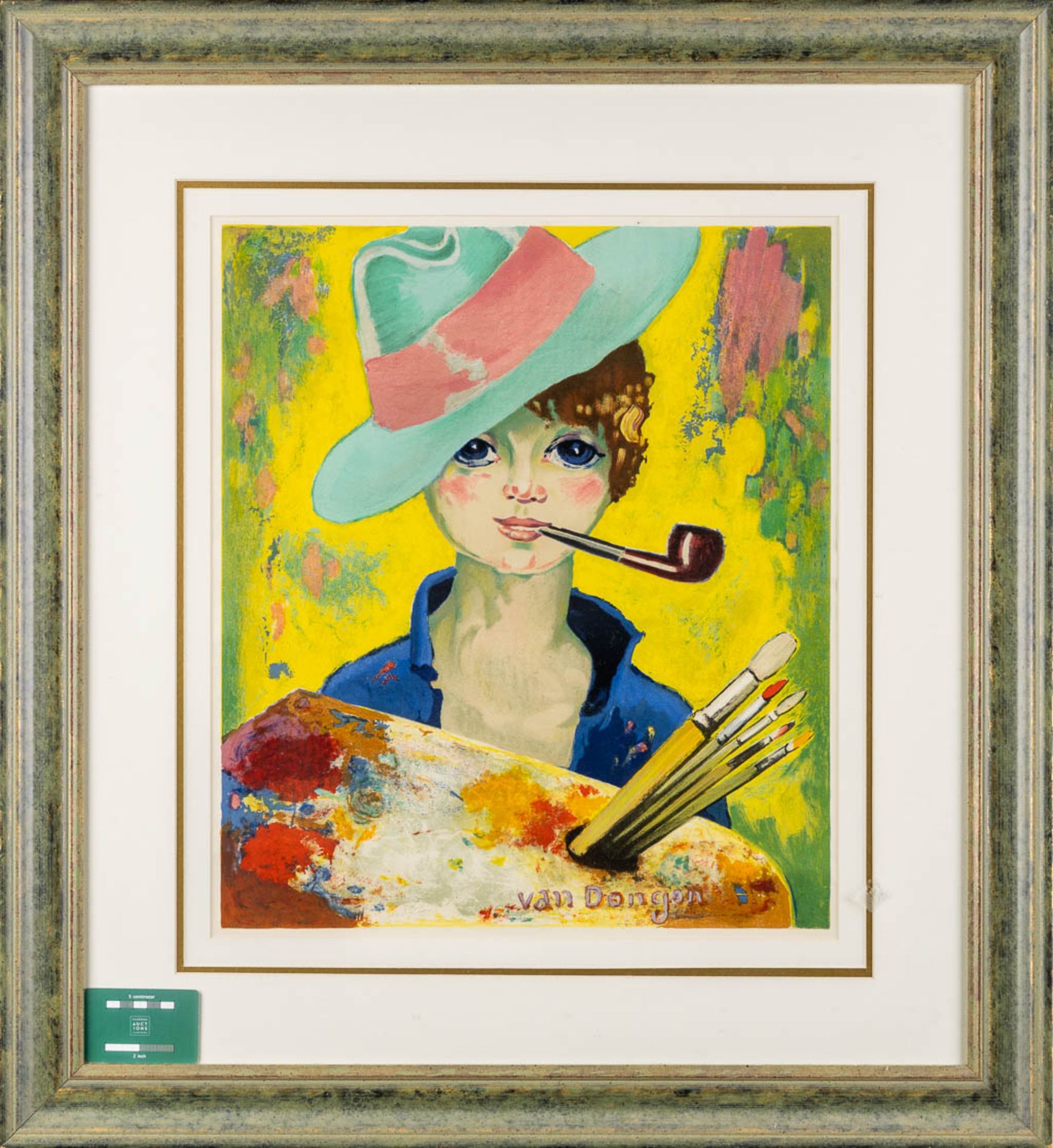 After Kees VAN DONGEN (1877-1968) 'Jean Marie with a pipe' a framed print. (W:46 x H:52 cm) - Image 2 of 6