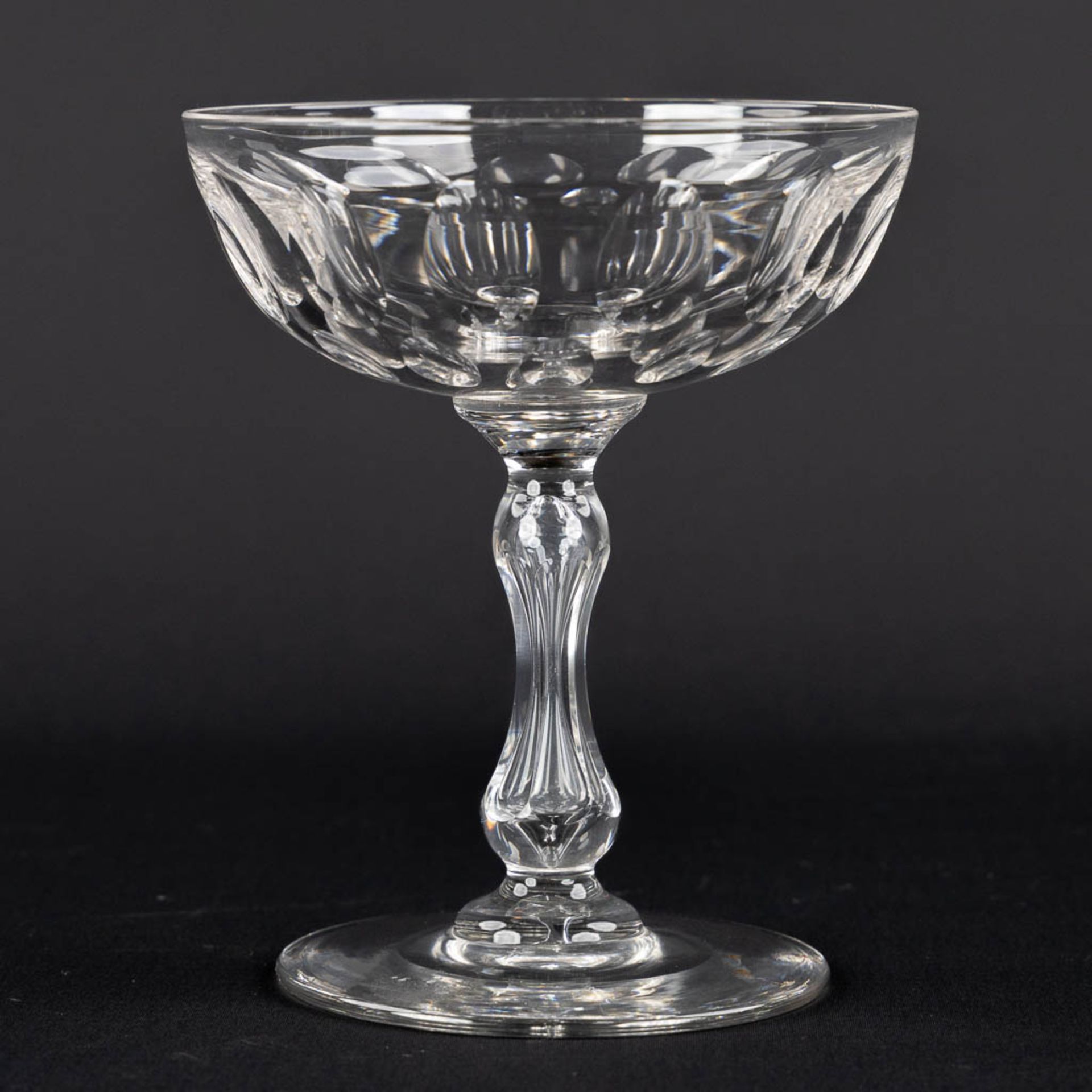 Val Saint Lambert, model Prince De Galles, a set of 24+1 crystal glasses. (H:10,5 x D:9,5 cm) - Image 4 of 8