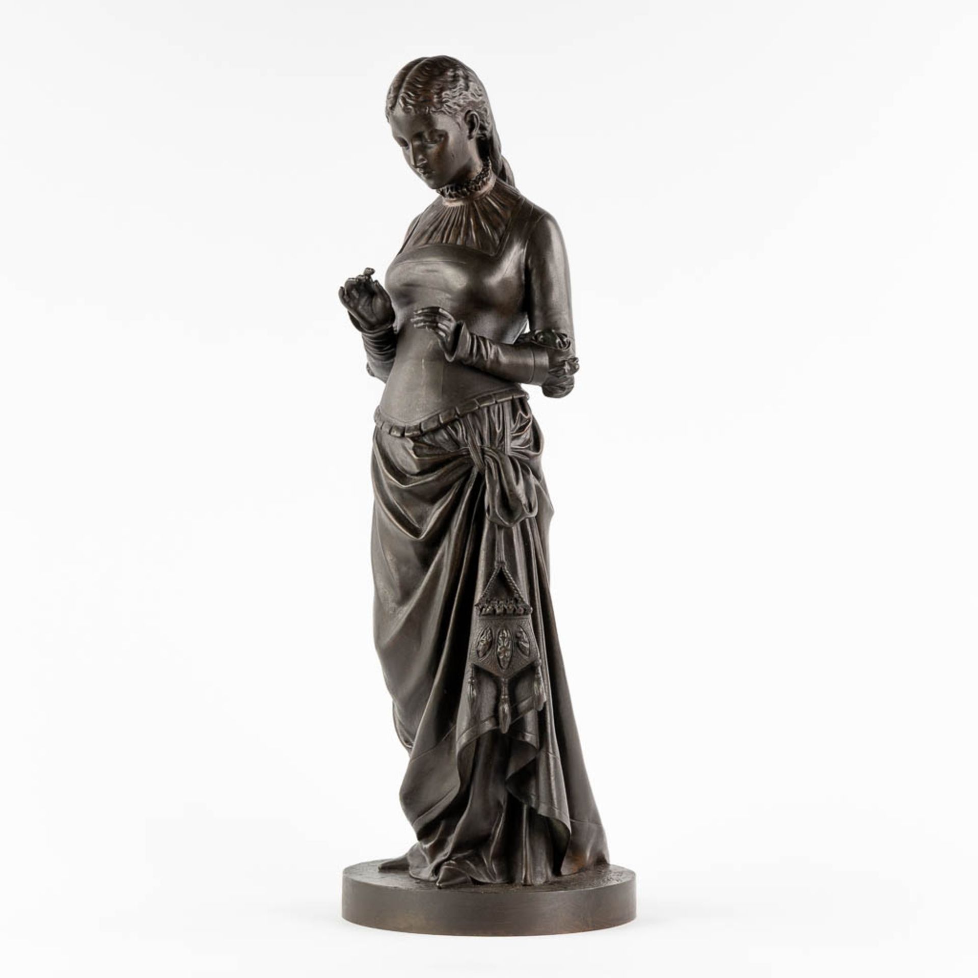 Pierre Marie Franois OGE (1849-1912) 'Marguérite' patinated bronze. (H:62 x D:22 cm) - Bild 3 aus 10