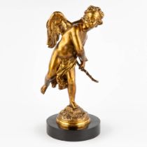 Charles Gabriel Sauvage LEMIRE (1741-1827) 'Amor' gilt bronze. (L:17 x W:15 x H:33 cm)