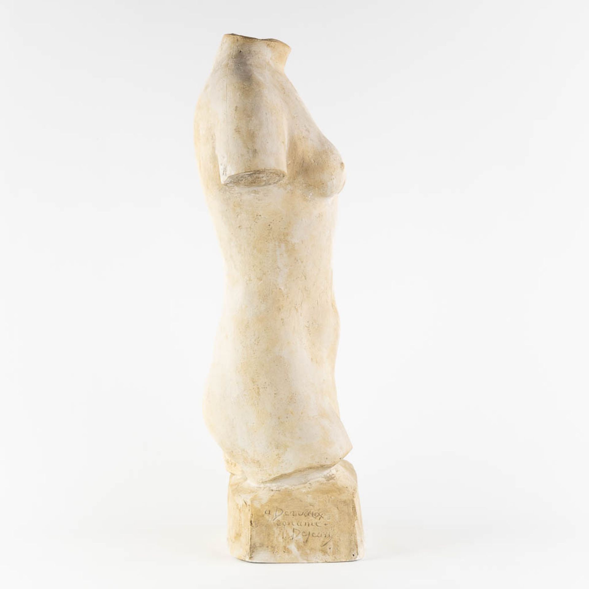 Louis DEJEAN (1872-1953) 'Torso of a lady' patinated plaster. (L:19 x W:25,5 x H:68 cm) - Bild 4 aus 11