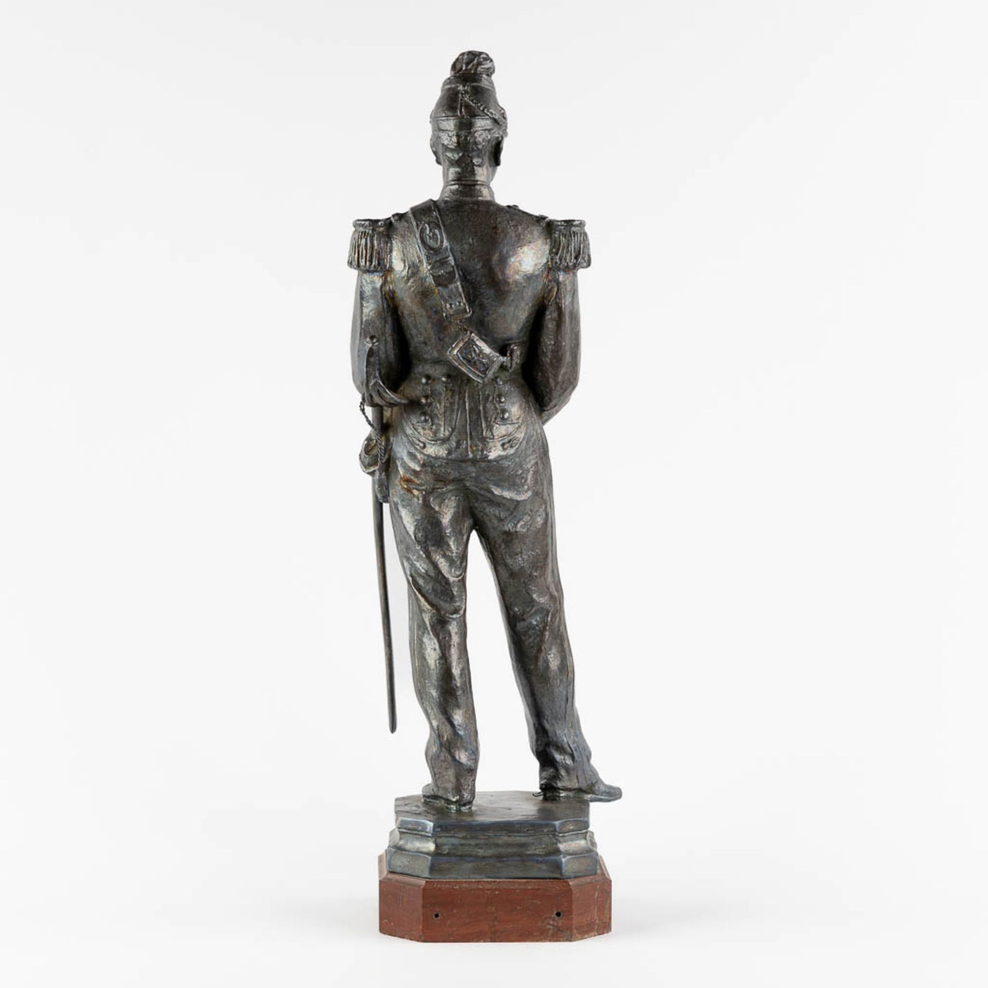 Léon MIGNON (1847-1898) 'French Soldier' patinated bronze, foundry mark. (L:15 x W:17 x H:55 cm) - Bild 5 aus 12