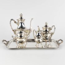 Wiskemann, a 6-piece silver-plated coffee and tea service. (L:36 x W:57 cm)