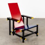Gerrit RIETVELD (1888-1964)(attr.) 'Red and Blue chair'. (L:67 x W:65 x H:89 cm)