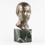 Charles DESPIAU (1874-1946) 'Bust of Mademoiselle Andrée Wernert, Nenette', silver-plated bronze. 7/