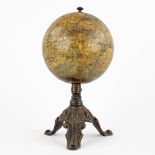 J. Lebegue &amp; Cie, an antique globe on a cast-iron base. Circa 1900. (H:19 x D:10 cm)