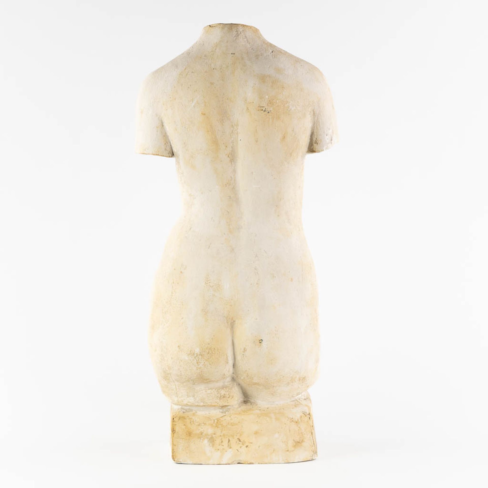 Louis DEJEAN (1872-1953) 'Torso of a lady' patinated plaster. (L:19 x W:25,5 x H:68 cm) - Bild 5 aus 11