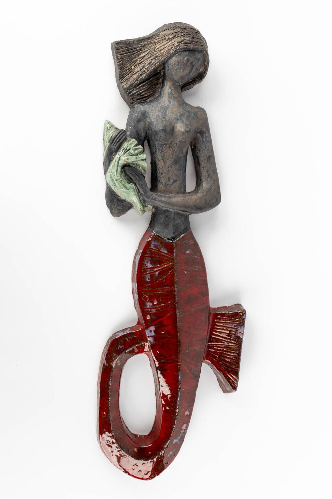 Rogier VANDEWEGHE (1923-2020) 'Mermaid' glazed ceramics for Amphora. (L:8 x W:25 x H:82 cm) - Image 3 of 11