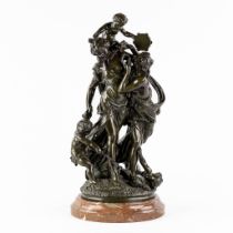 CLODION (1738-1814) 'Bacchantes' patinated bronze. 19th C. (L:23 x W:29 x H:56 cm)