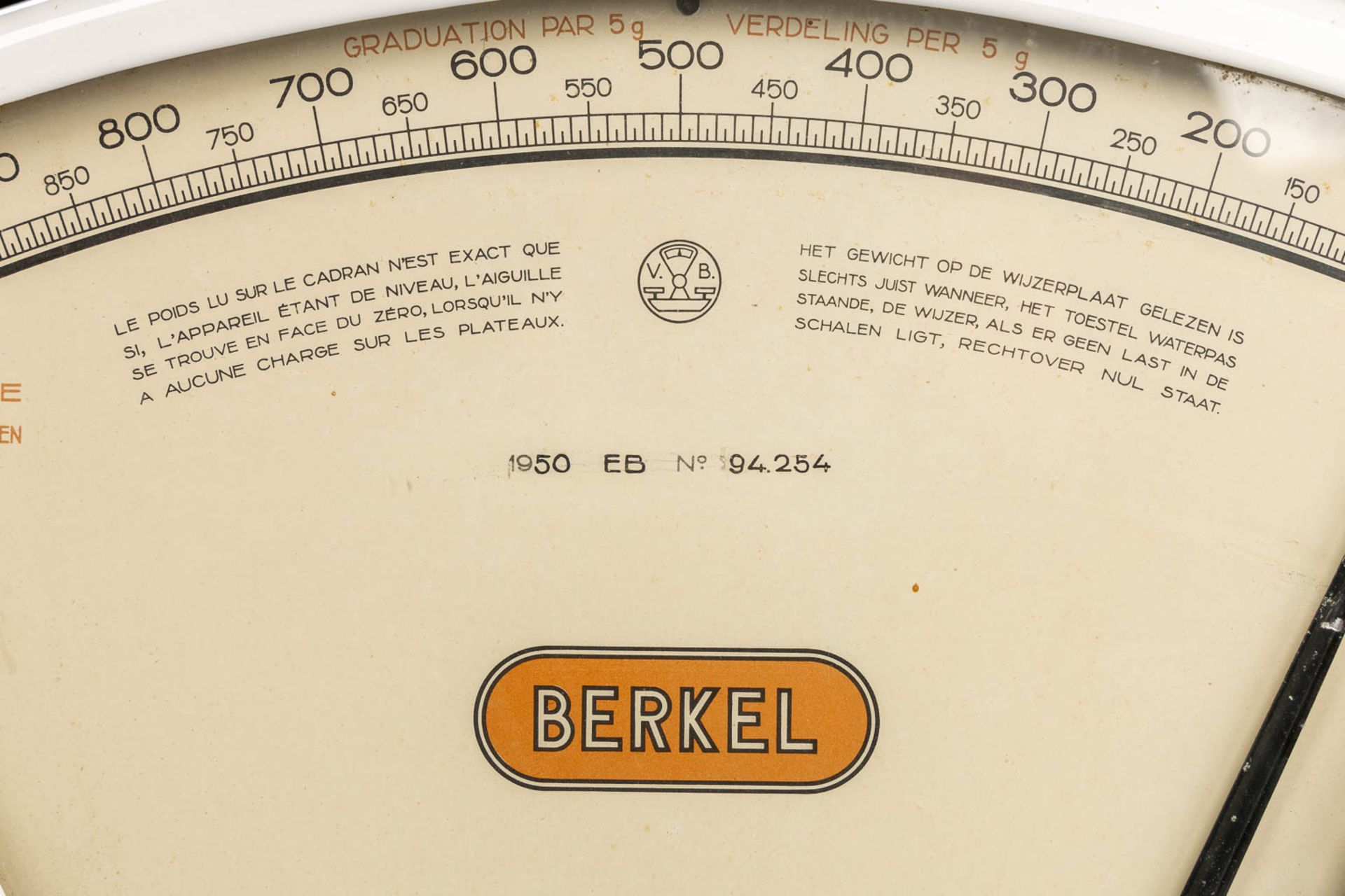 Berkel, two scales, enamelled and inox. (L:28 x W:55 x H:68 cm) - Image 9 of 15