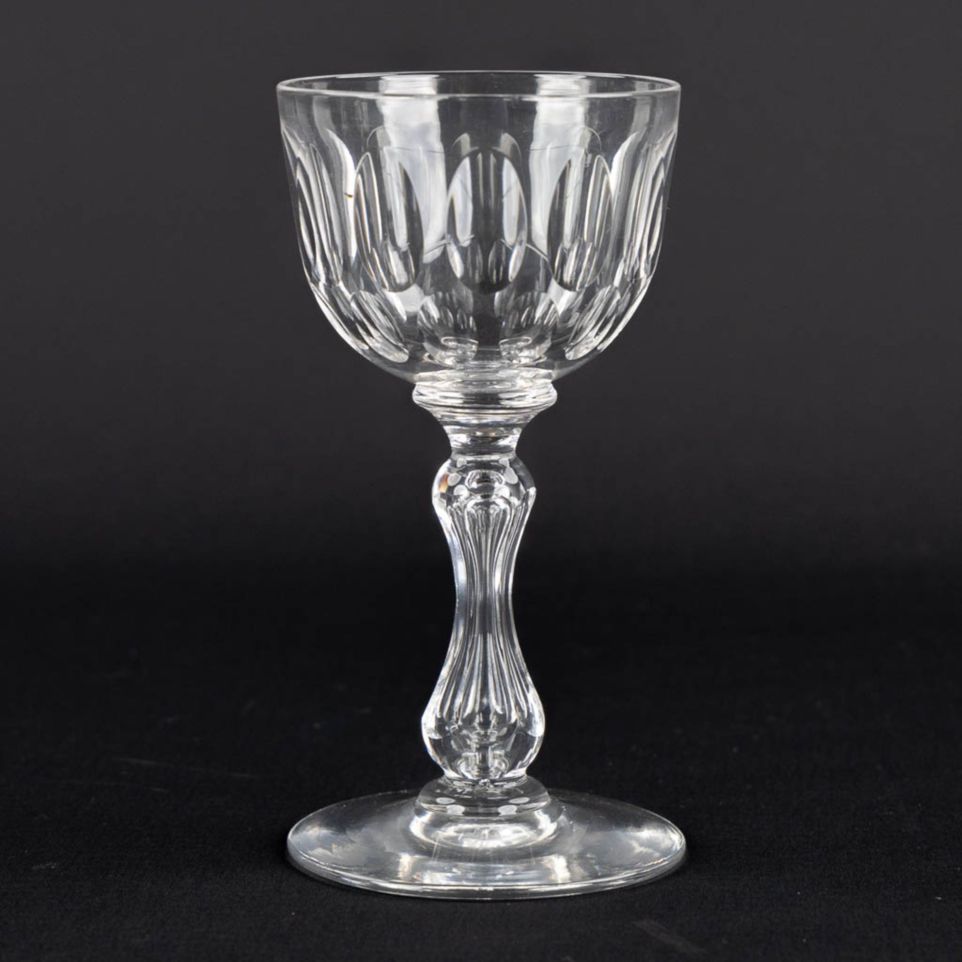 Val Saint Lambert, model Prince De Galles, a set of 24+1 crystal glasses. (H:10,5 x D:9,5 cm) - Image 6 of 8