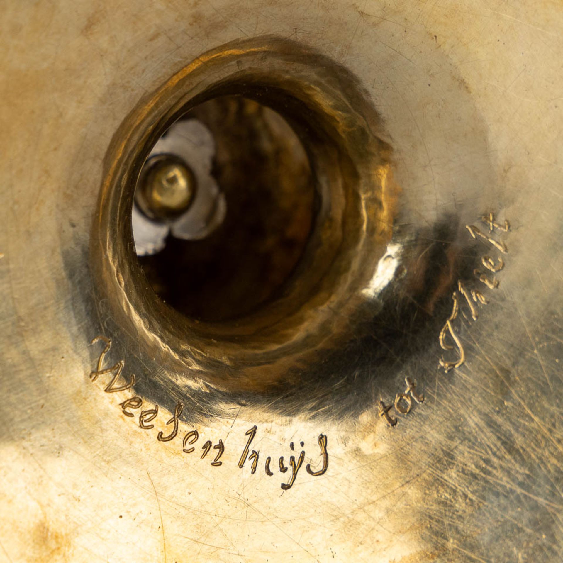 Joannes Van Sychen, a gilt silver Chalice, Ghent, Belgium, 1728, 18th C. (H:24,4 x D:15,1 cm) - Bild 8 aus 14