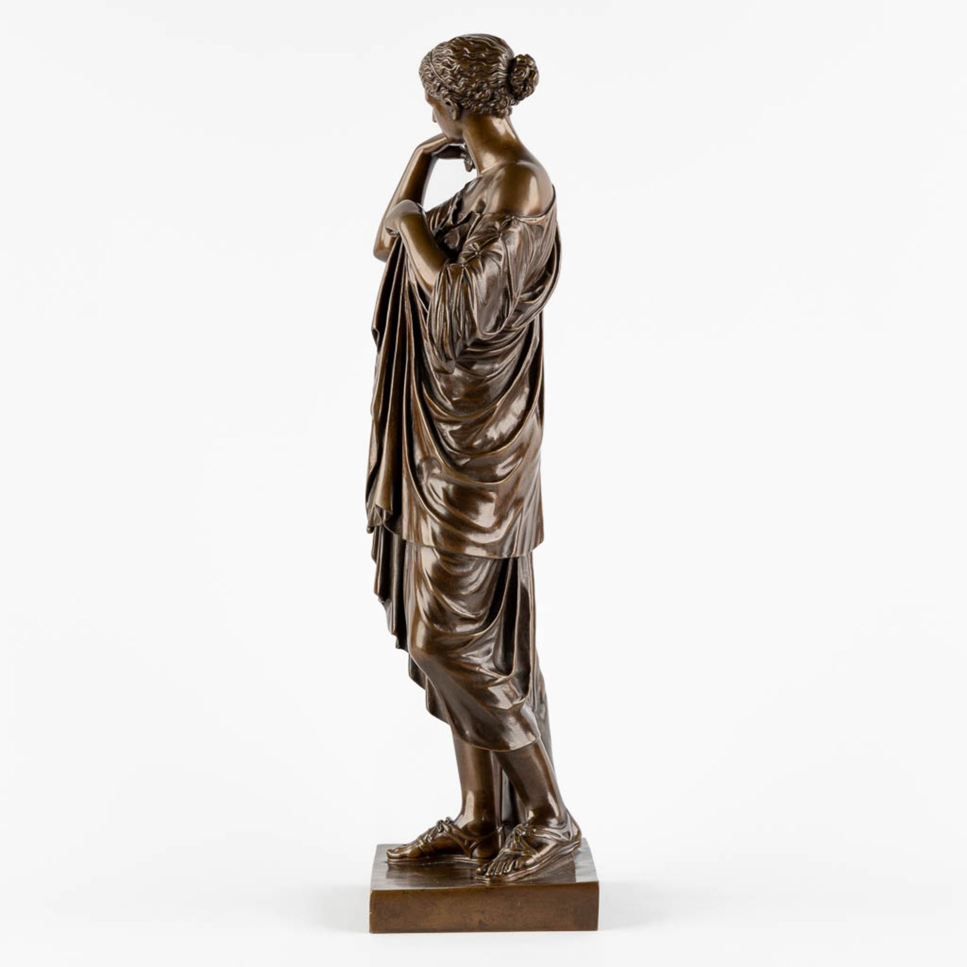 Ferdinand BARBEDIENNE (1810-1892) Diana of Gabii, patinated bronze, 19th C. (L:13 x W:15 x H:51 cm) - Bild 4 aus 10
