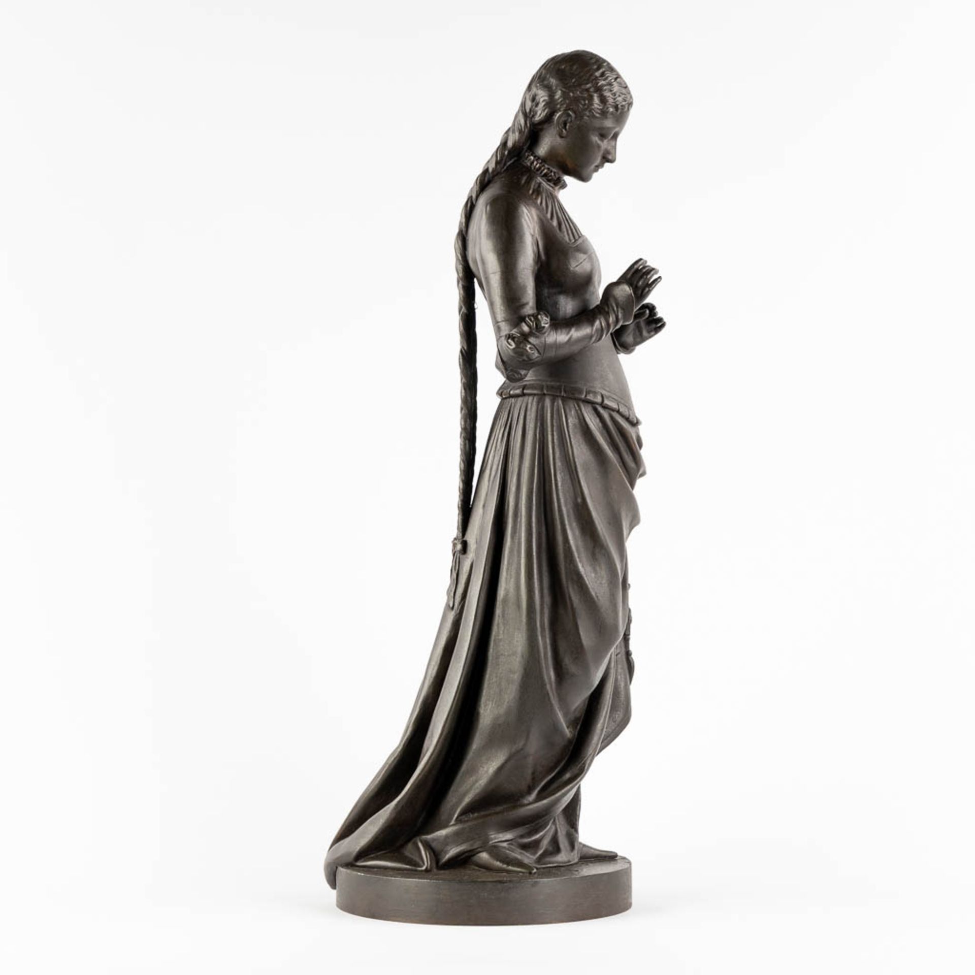 Pierre Marie Franois OGE (1849-1912) 'Marguérite' patinated bronze. (H:62 x D:22 cm) - Bild 6 aus 10