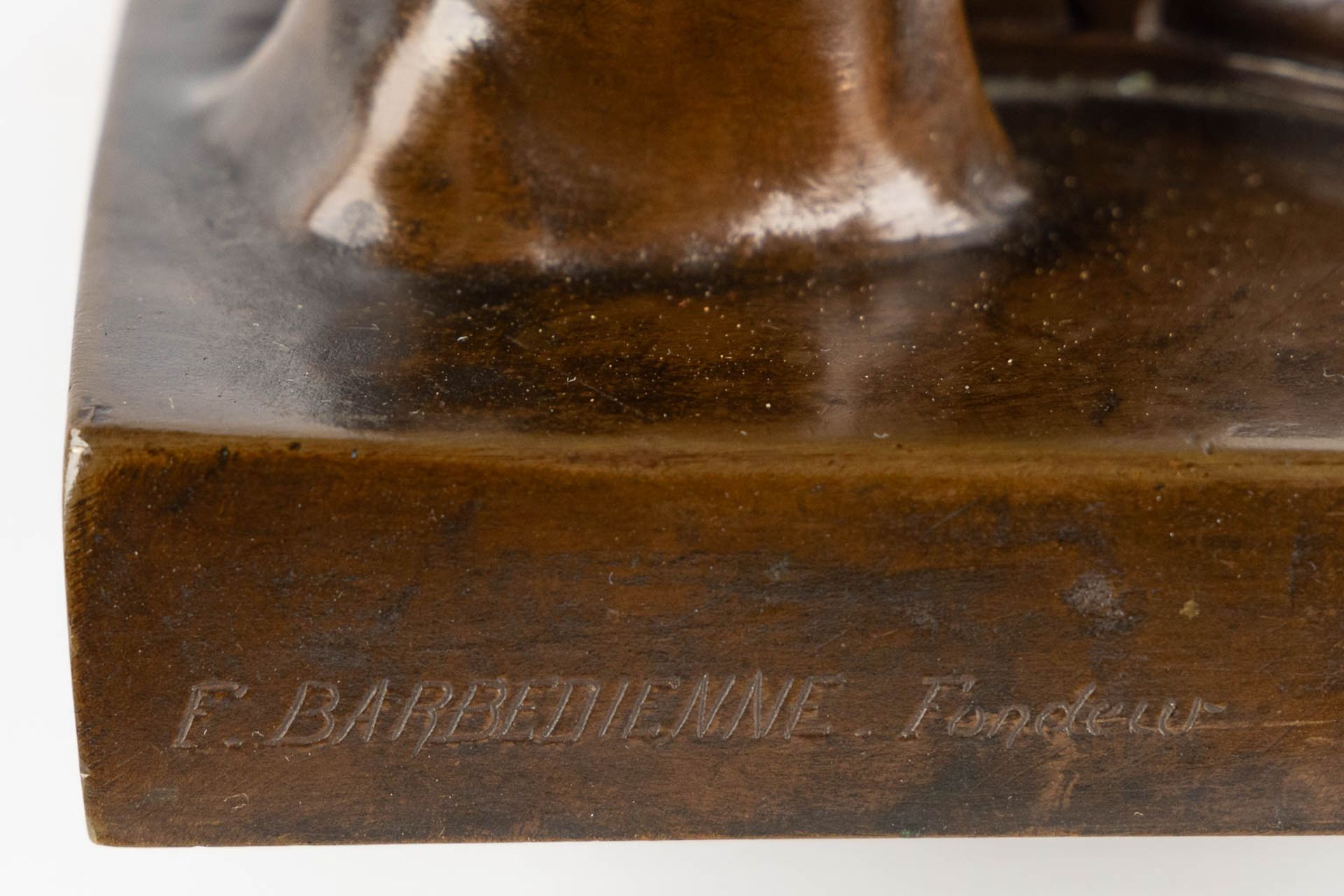 Ferdinand BARBEDIENNE (1810-1892) Diana of Gabii, patinated bronze, 19th C. (L:13 x W:15 x H:51 cm) - Bild 10 aus 10