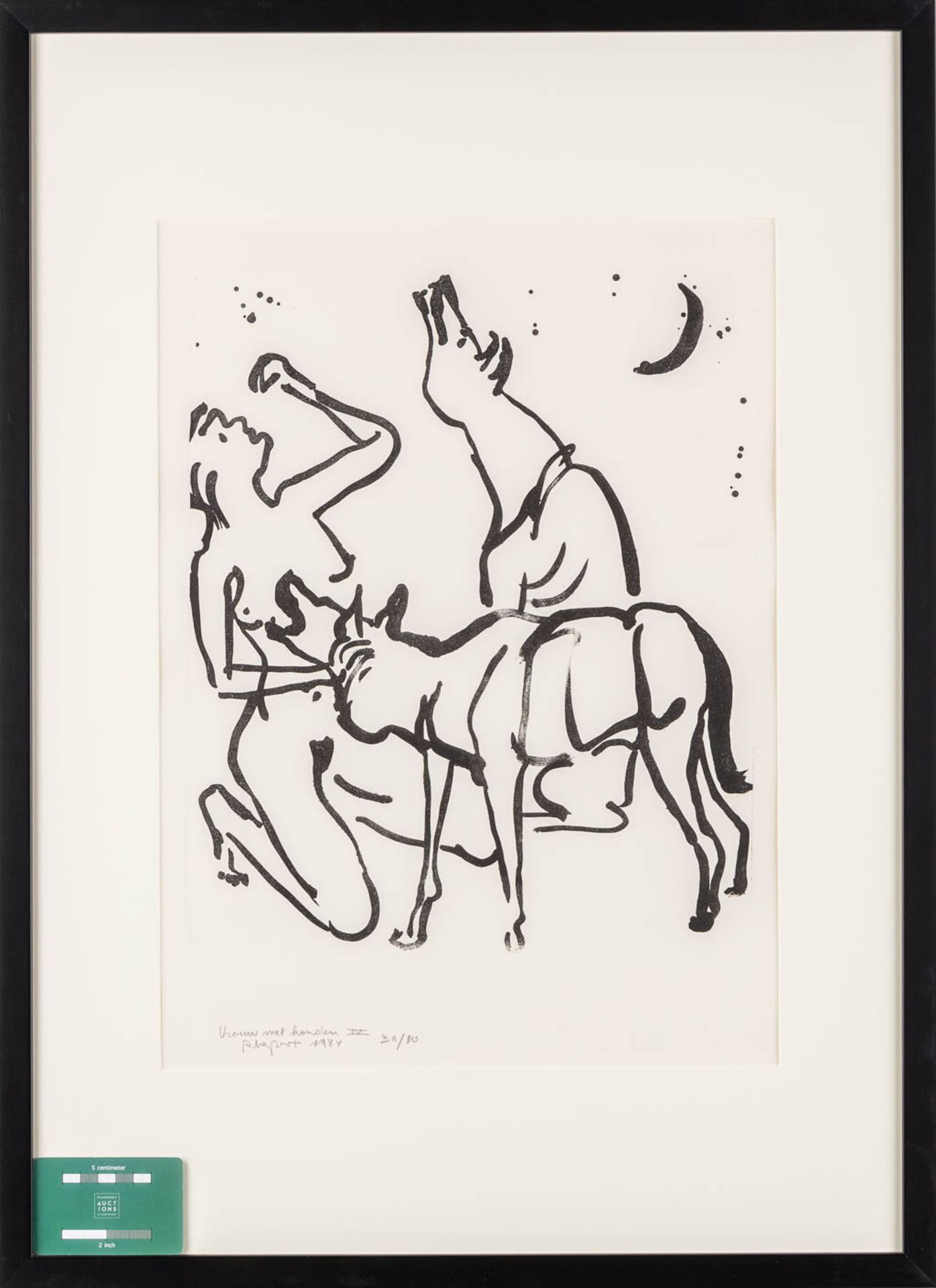 Rik POOT (1924-2007) 'Vrouw Met Honden IV' a lithograph, 36/90. 1984. (W:35 x H:48 cm) - Image 2 of 7