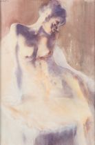 Herwig DRIESSCHAERT (1938) 'Figurine of a Nude' watercolour on paper. 1974. (W:61 x H:92 cm)