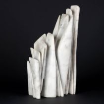 Pablo ATCHUGARRY (1954) 'Untitled' A sculpture in white Carrara marble, 1992 . (L:22 x W:10 x H:33 c