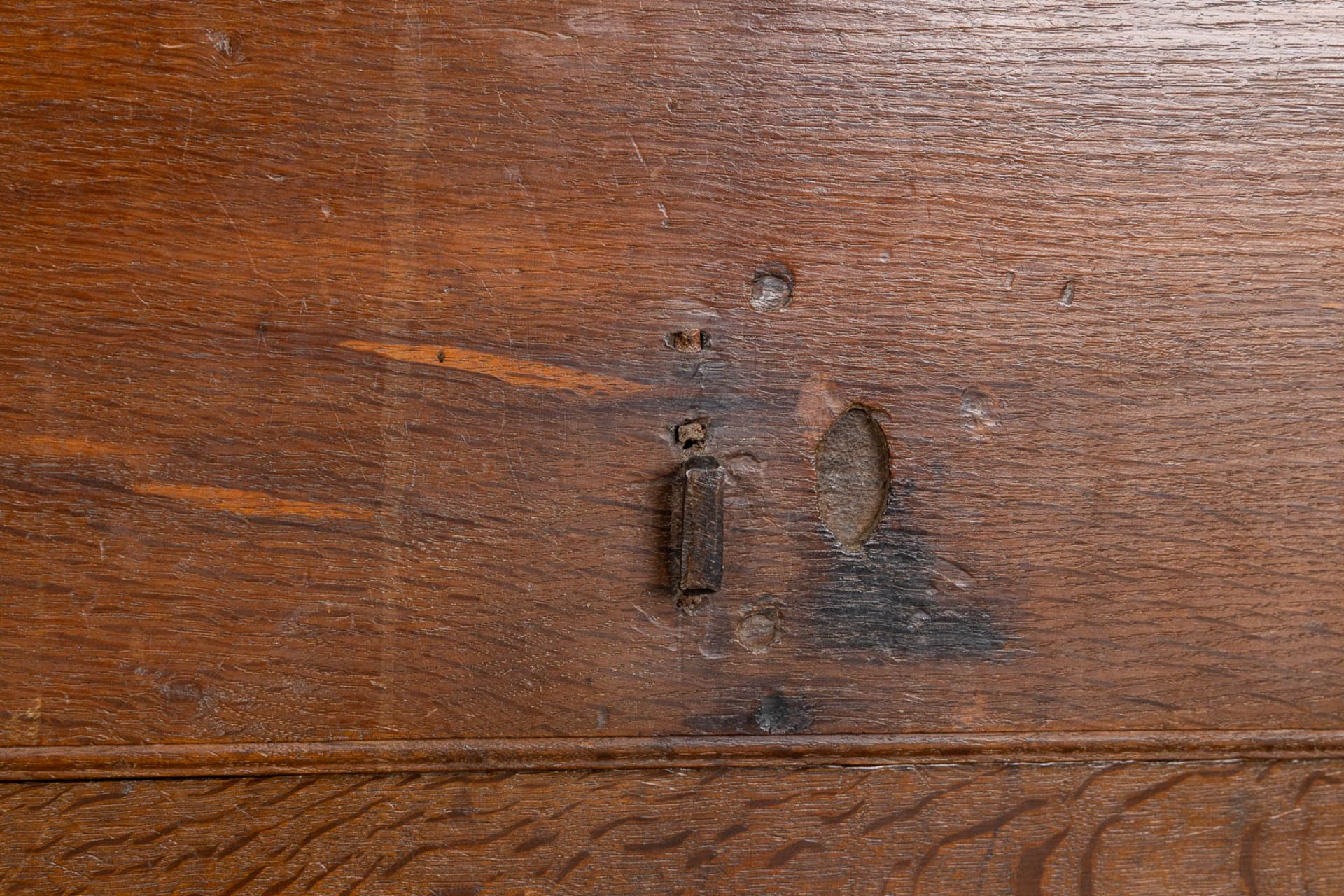 An antique two-door cabinet, Probably The Netherlands, 18th C. (L:60 x W:95 x H:84 cm) - Bild 10 aus 16