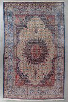 An Oriental hand-made carpet, Moud. (L:327 x W:207 cm)