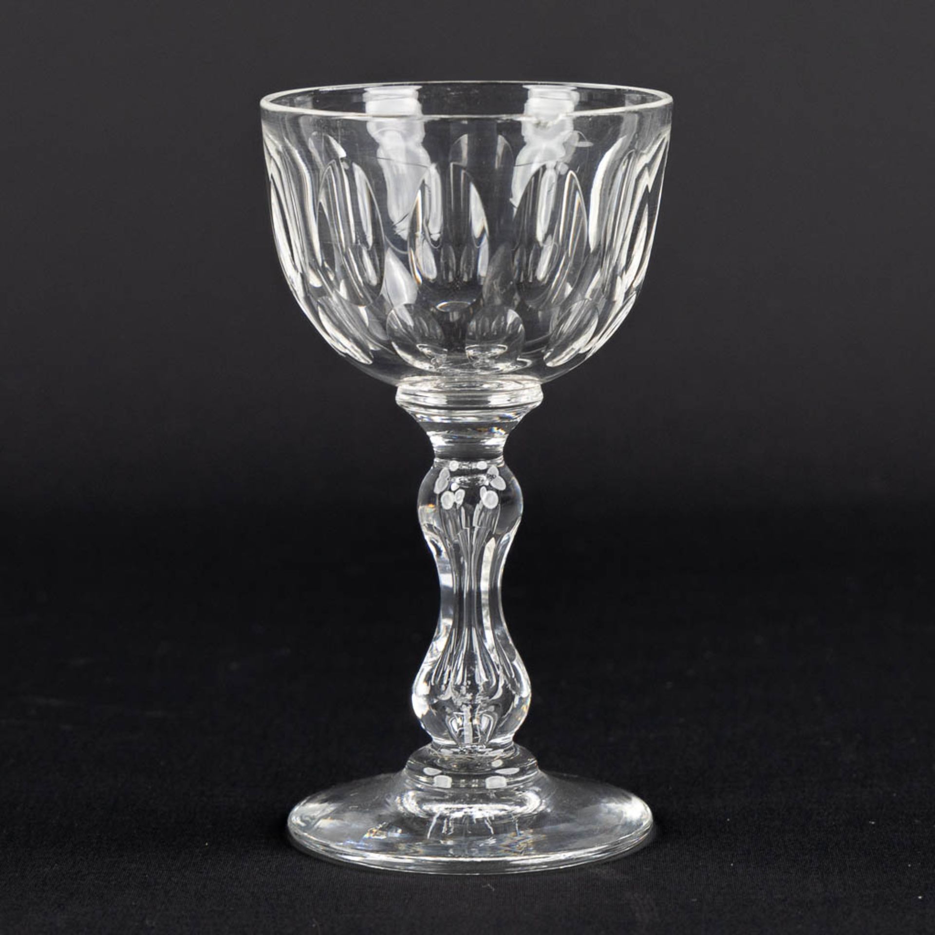 Val Saint Lambert, model Prince De Galles, a set of 24+1 crystal glasses. (H:10,5 x D:9,5 cm) - Image 8 of 8