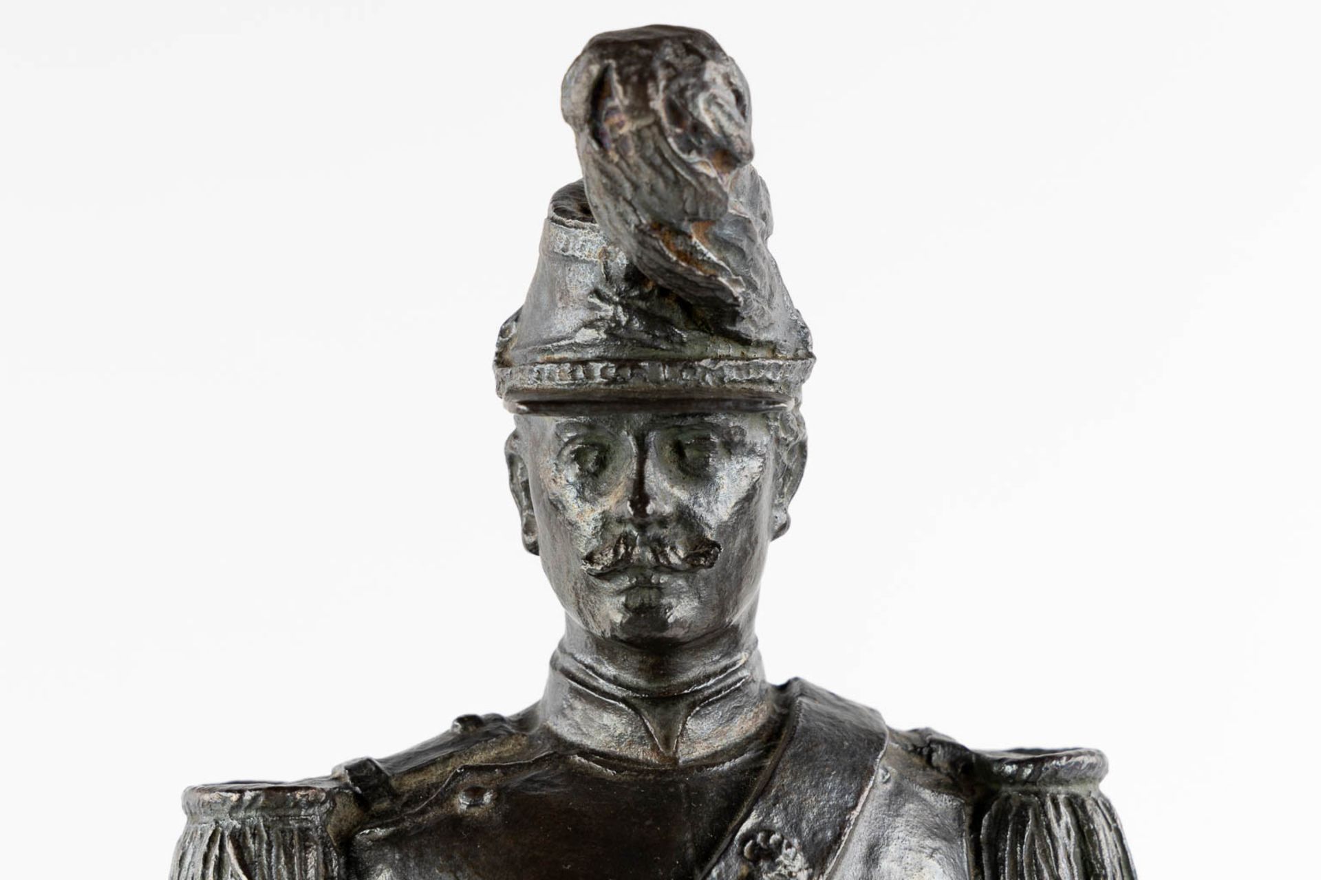 Léon MIGNON (1847-1898) 'French Soldier' patinated bronze, foundry mark. (L:15 x W:17 x H:55 cm) - Bild 8 aus 12