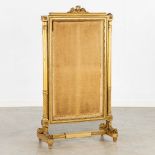 An antique fireplace screen, gilt wood in Louis XVI style. 19th C. (W:62 x H:113 cm)