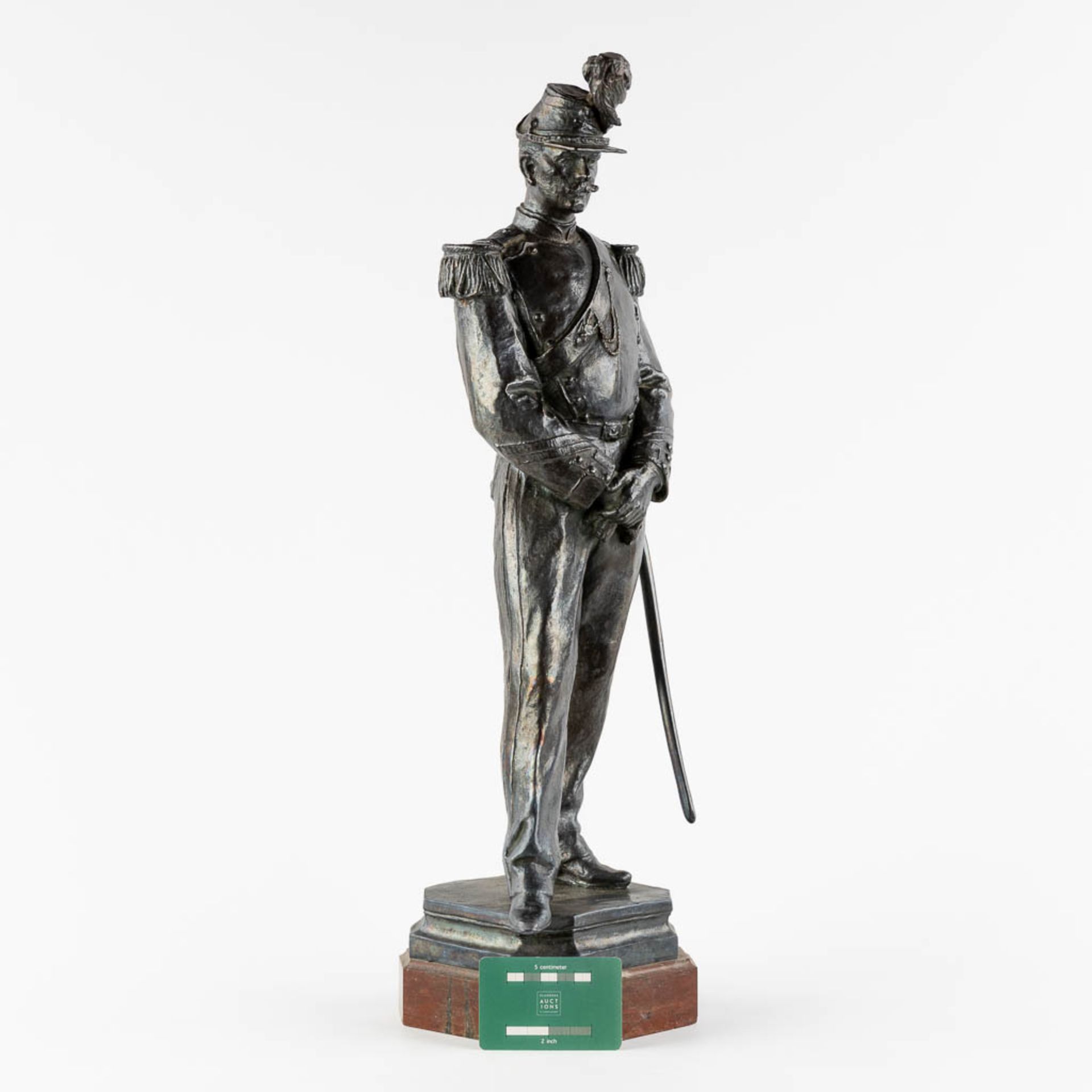 Léon MIGNON (1847-1898) 'French Soldier' patinated bronze, foundry mark. (L:15 x W:17 x H:55 cm) - Bild 2 aus 12