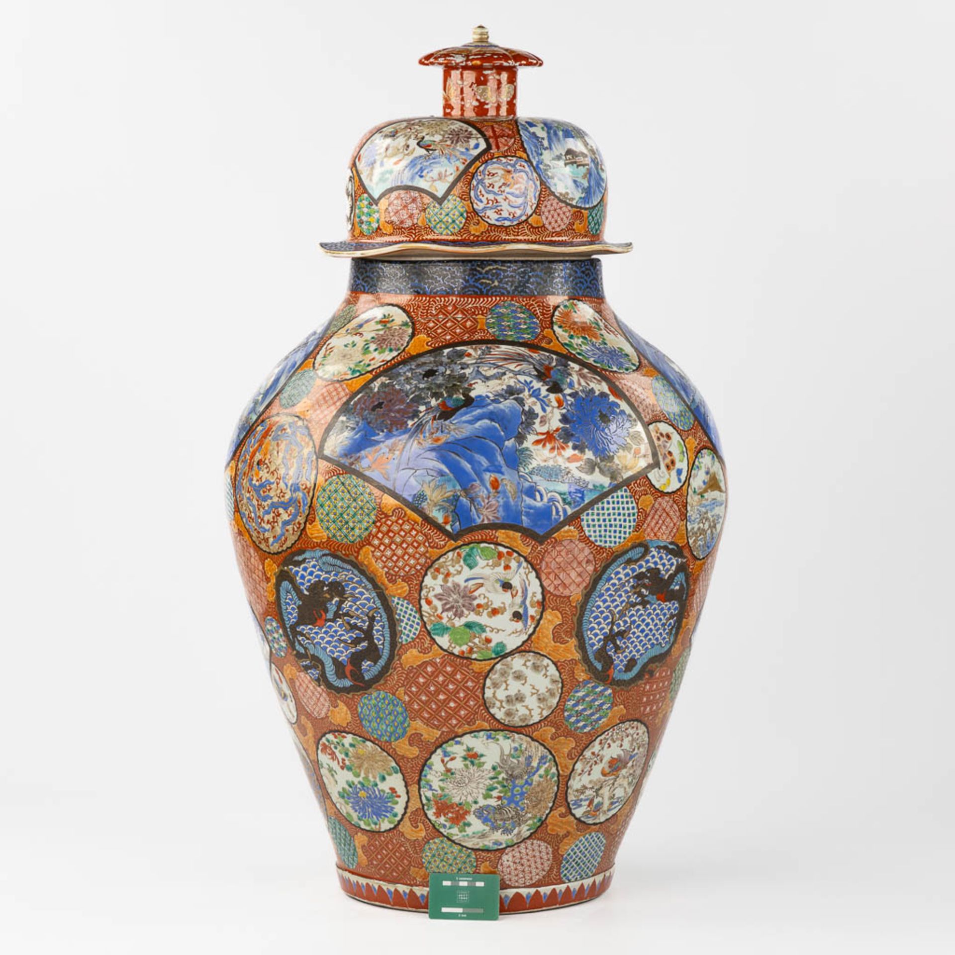 An exceptionally large Japanese Imari and Kutani style vase. 19th C. (W:63 x H:116 cm) - Image 2 of 22