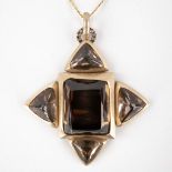 H. Stern, An antique pendant with necklace, Brown Topaz, Diamonds and 18ct yellow gold with gilt sil