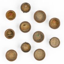 10 sealed theca with various relics. From the cave of Elijah, Agatha, Agnes, Dymphna and others.