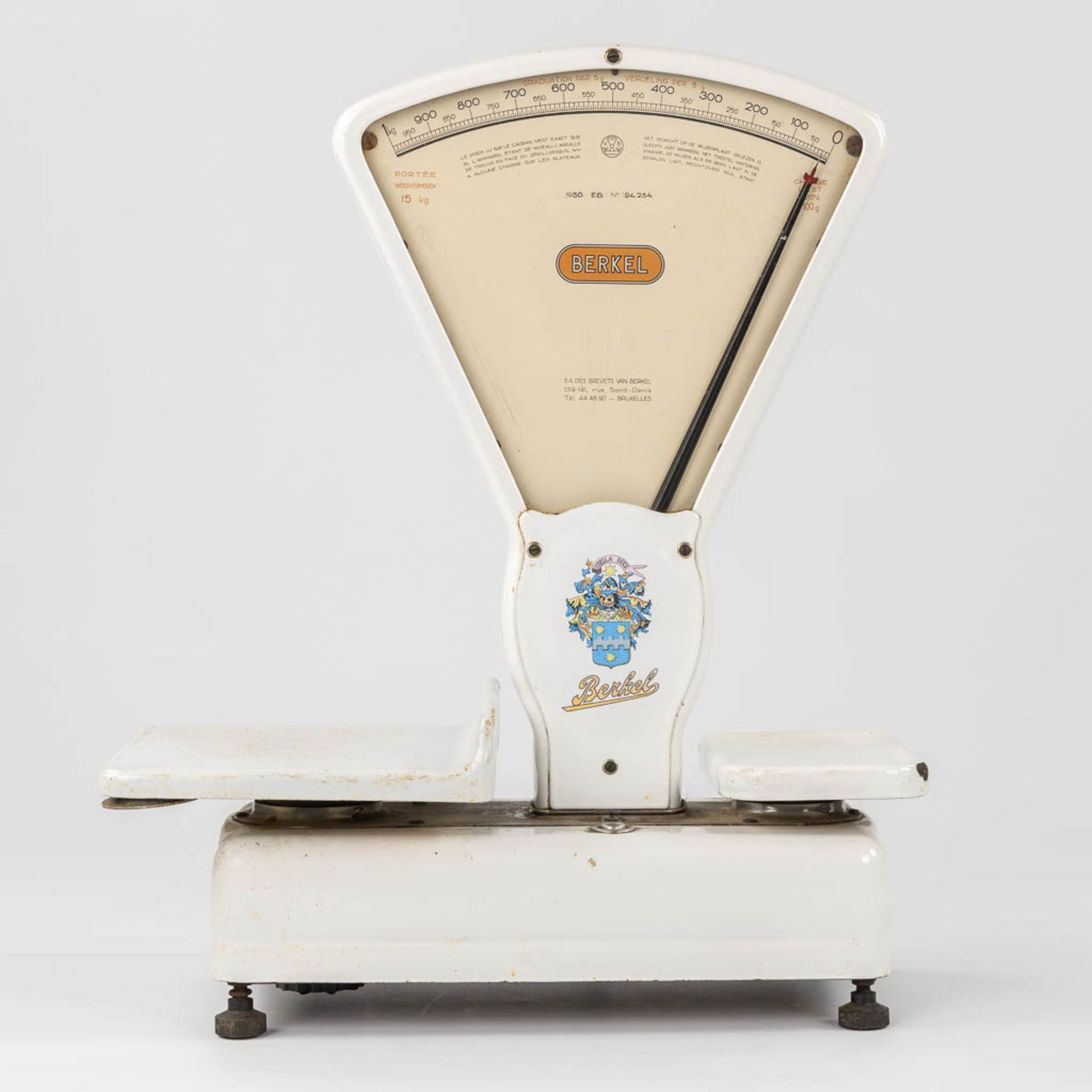 Berkel, two scales, enamelled and inox. (L:28 x W:55 x H:68 cm) - Image 6 of 15