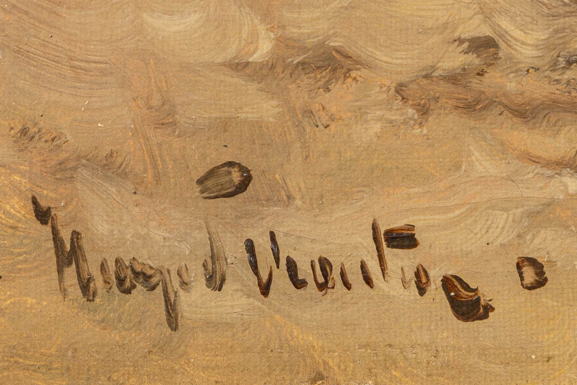 Henry SCHOUTEN (1857/64-1927) 'Sheep herder on the look' oil on canvas. (W:80 x H:60 cm) - Bild 8 aus 9