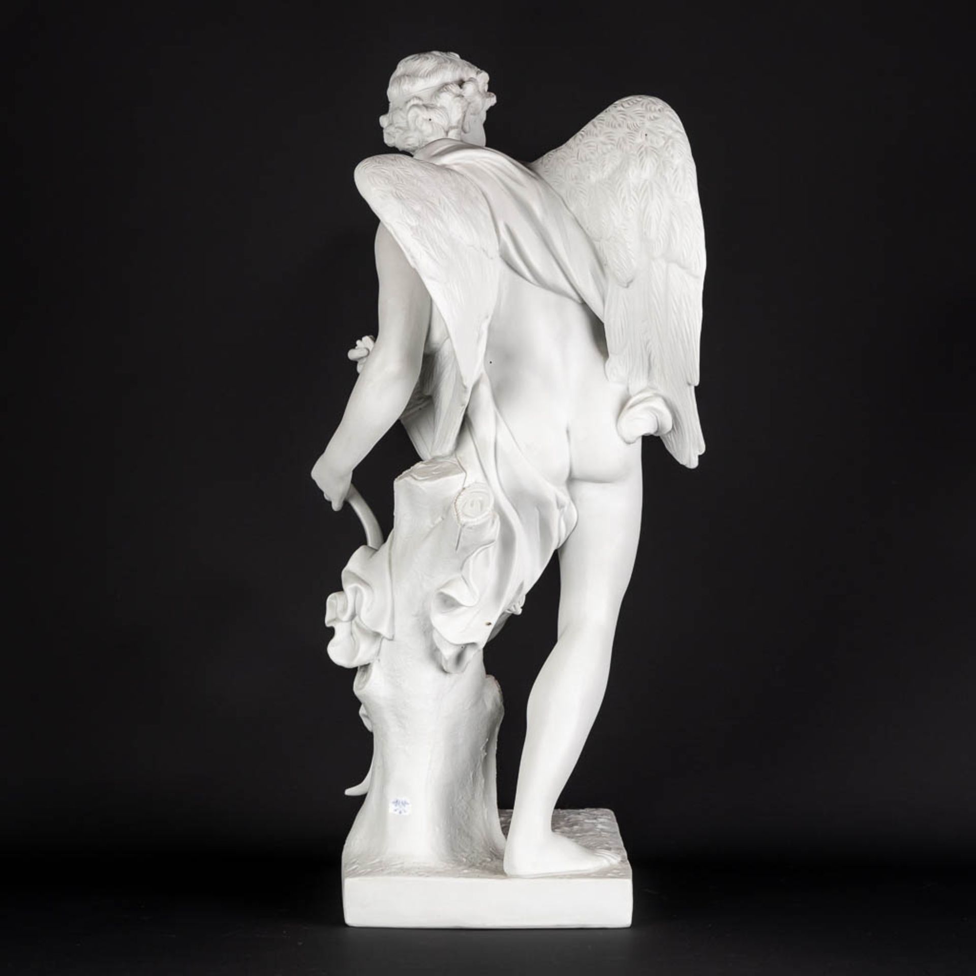 After Simon-Louis Boizot, Cupid, bisque porcelain. Probably made in Paris, France. (L:24 x W:28 x H: - Image 4 of 10