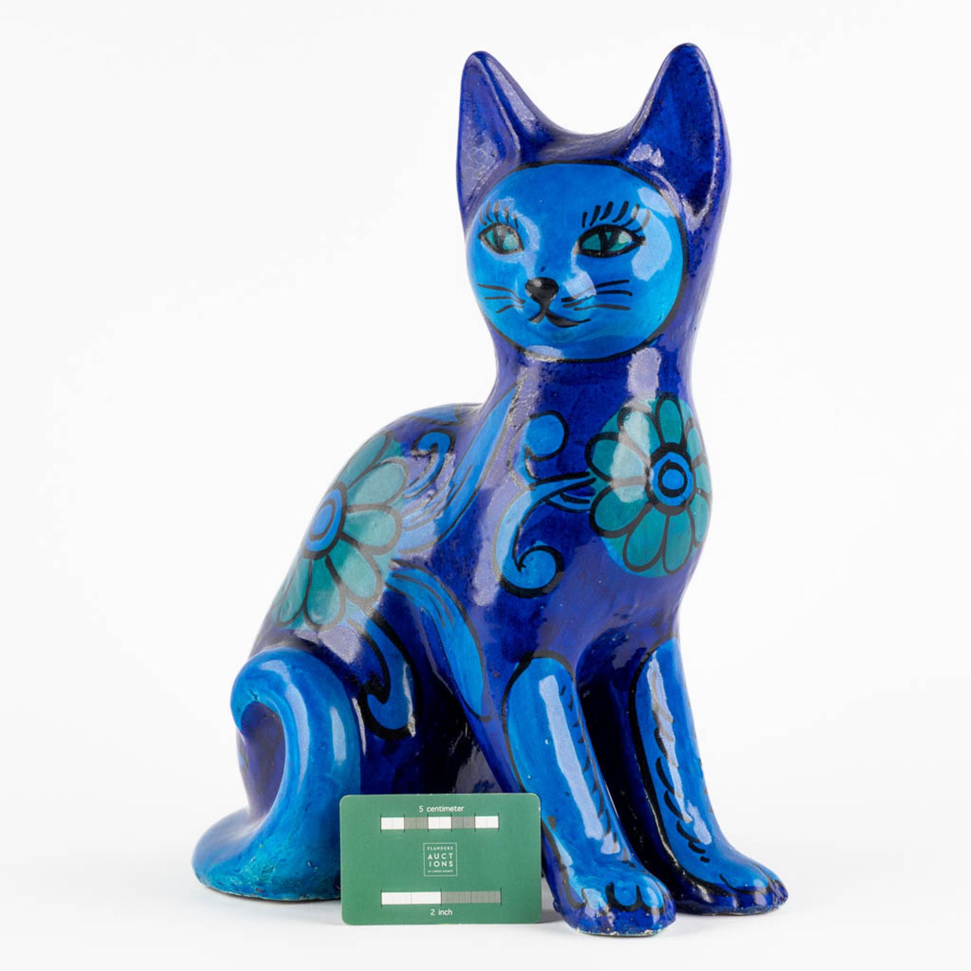 Bellini Italy, a ceramic figurine of a cat, circa 1970. (L:19 x W:28 x H:37 cm) - Image 2 of 11