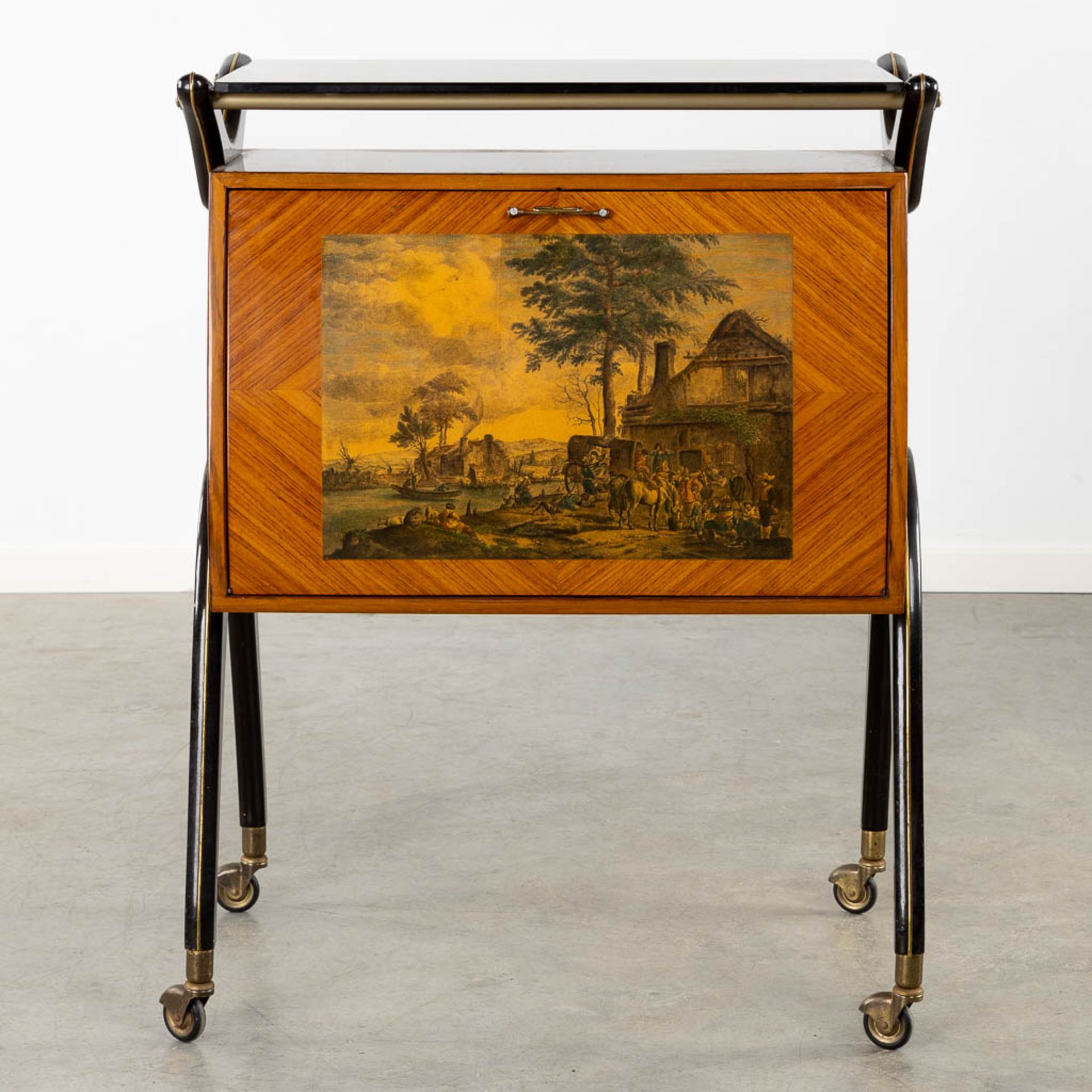 Cesare LACCA (1929)(attr.) 'Mid-Century Bar Cabinet' with a glass top. (L:42 x W:72 x H:92 cm) - Image 6 of 15