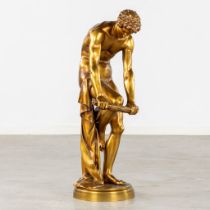Louis Léopold CHAMBARD (1811-1895) 'Le Bucheron' gilt bronze. (L:29 x W:37 x H:84 cm)