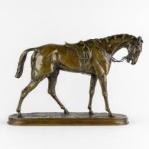 Pierre-Jules MÈNE (1810-1879)(Attr.) 'Horse' patinated bronze. (L:13 x W:43 x H:28 cm)