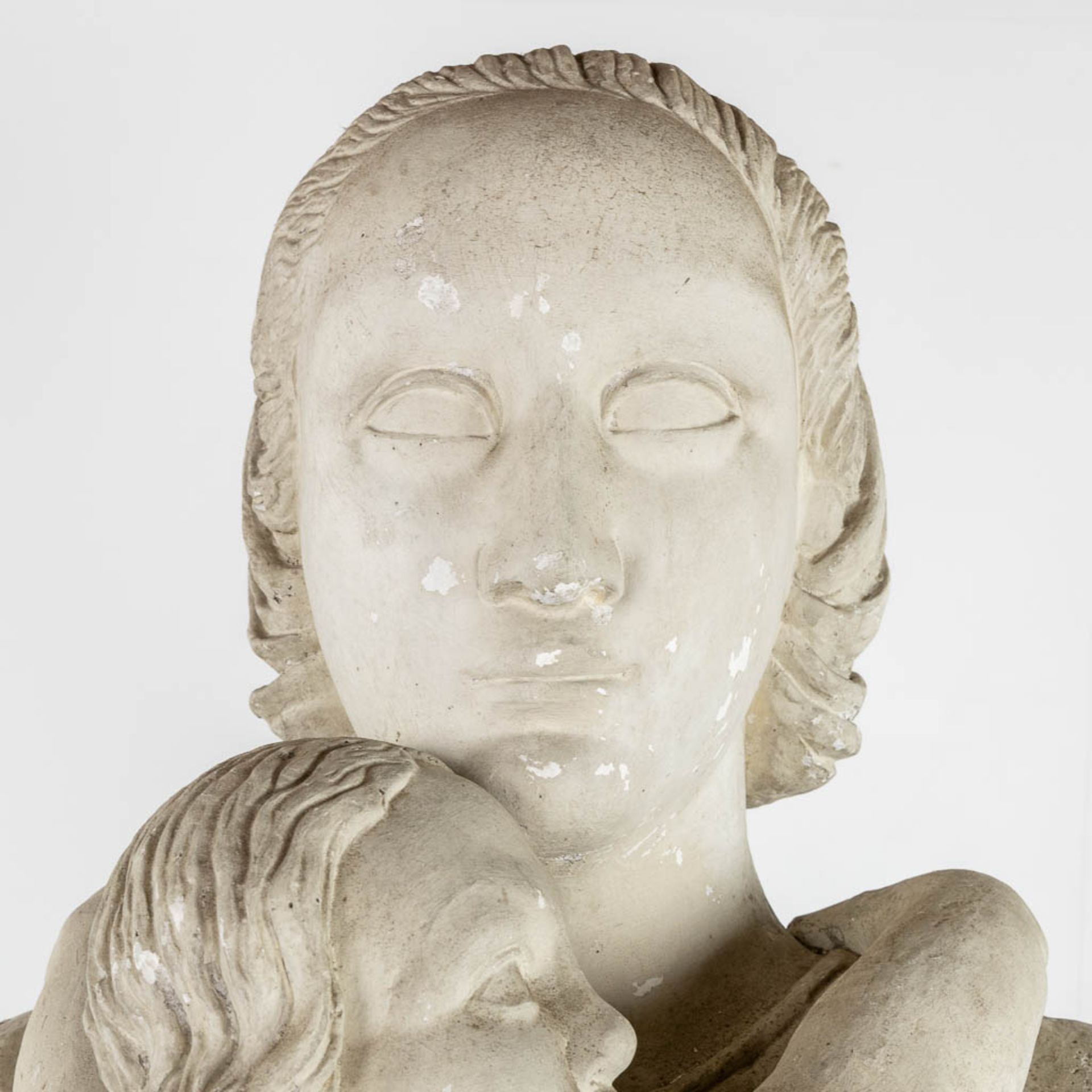 Karel AUBROECK (1894-1986) 'Mother and Child' an exceptionally large sculpture, plaster. (L:152 x W: - Image 14 of 16