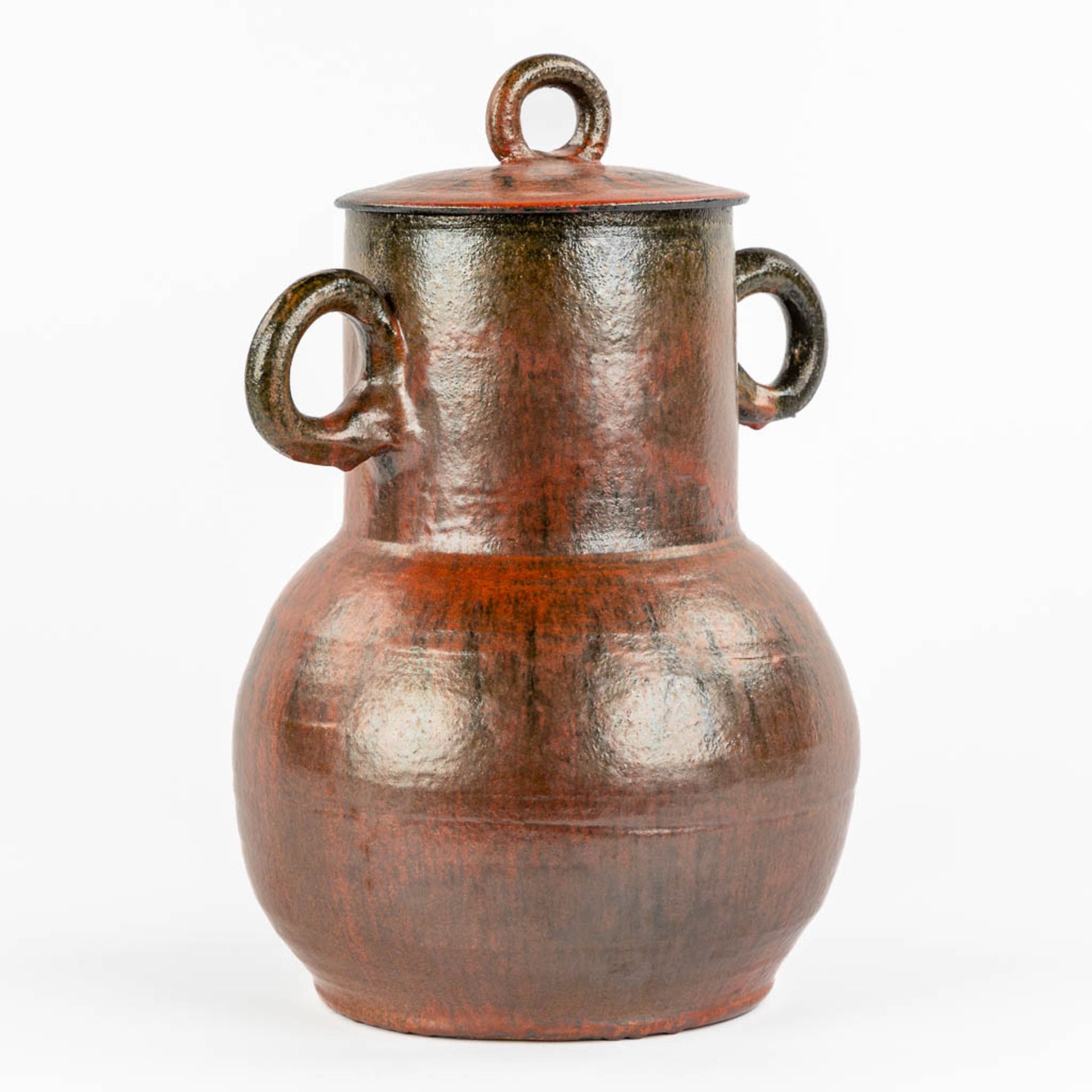 Léon GOOSSENS (XX) 'Vase' Chrome red glazed ceramics. (L:21 x W:26 x H:36 cm) - Image 3 of 12